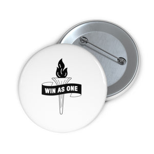 Win As One Torch Pin Button