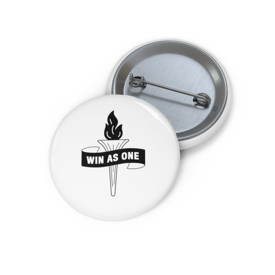 Win As One Torch Pin Button